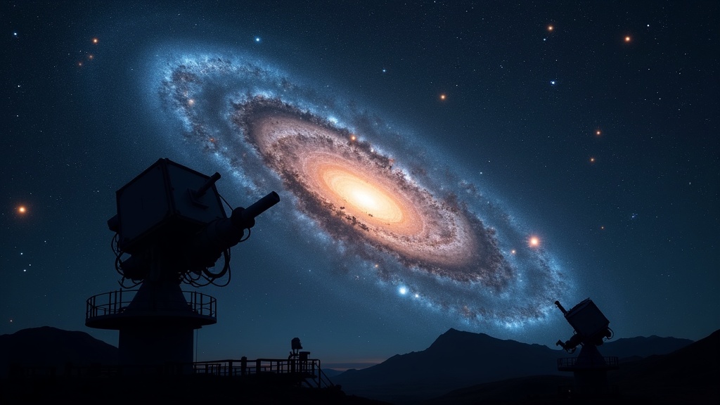 Télescopes Webb et Hubble observant des céphéides dans l'espace profond