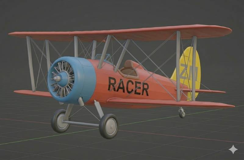 biplane — free 3D model