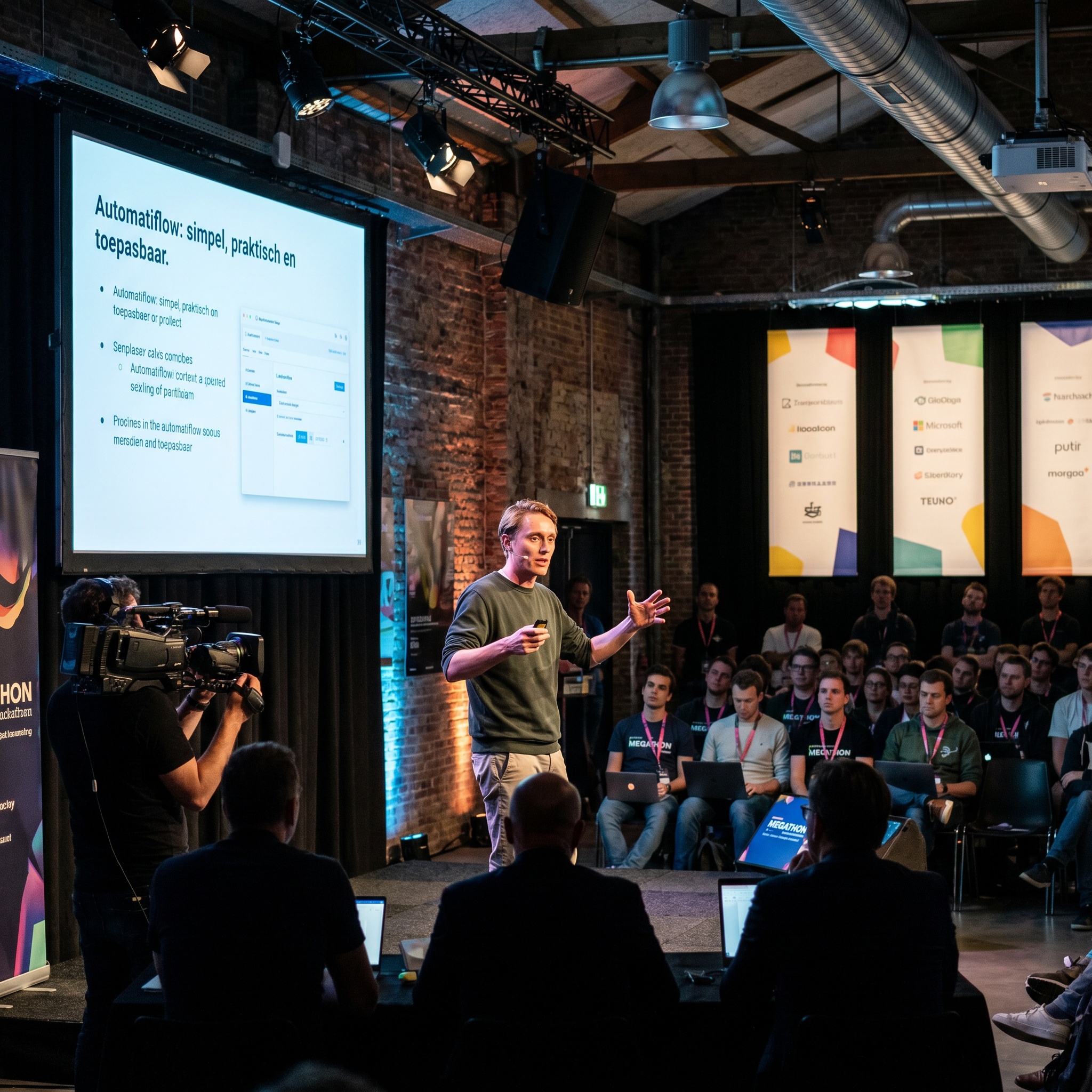 MEGATHON finals: Maarten van Gennip's n8n workflow allegedly delivers acceptance speech on his behalf