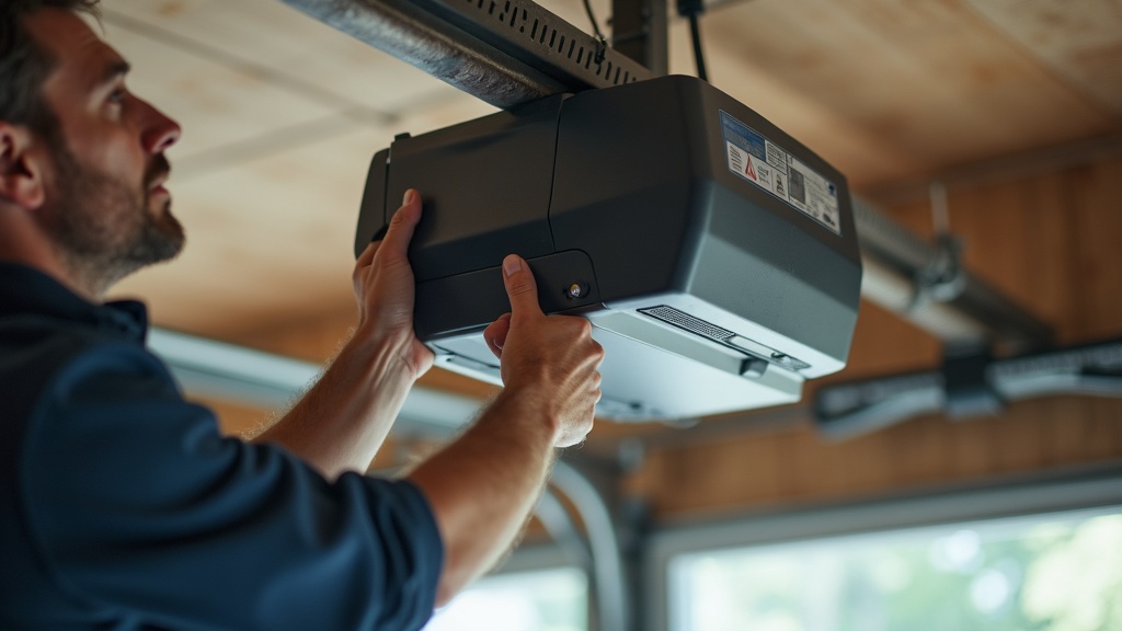 Installation d’un ouvre-porte de garage dans un garage résidentiel