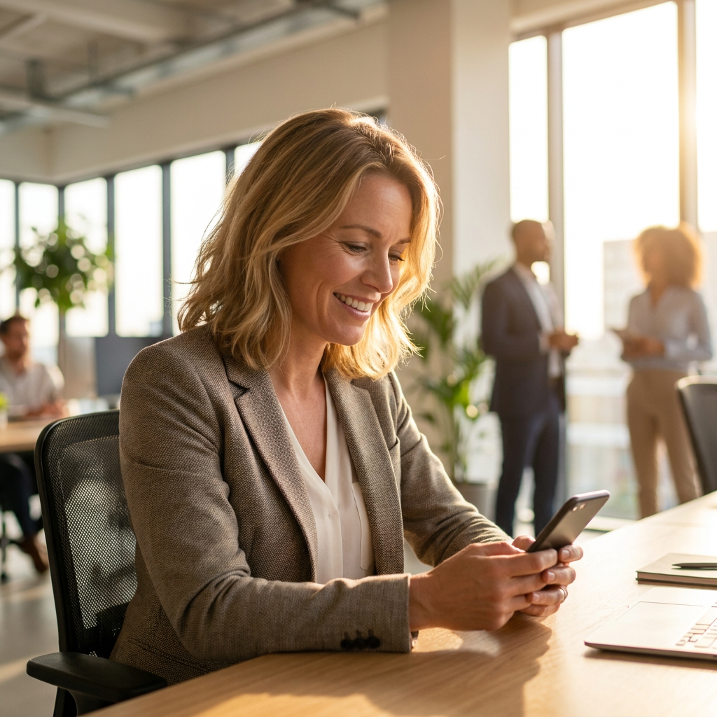 Vergelijking: leeg bureau vs AI-receptionist