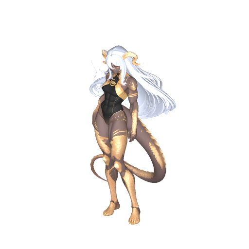 anime-style character illustration — free 3D model