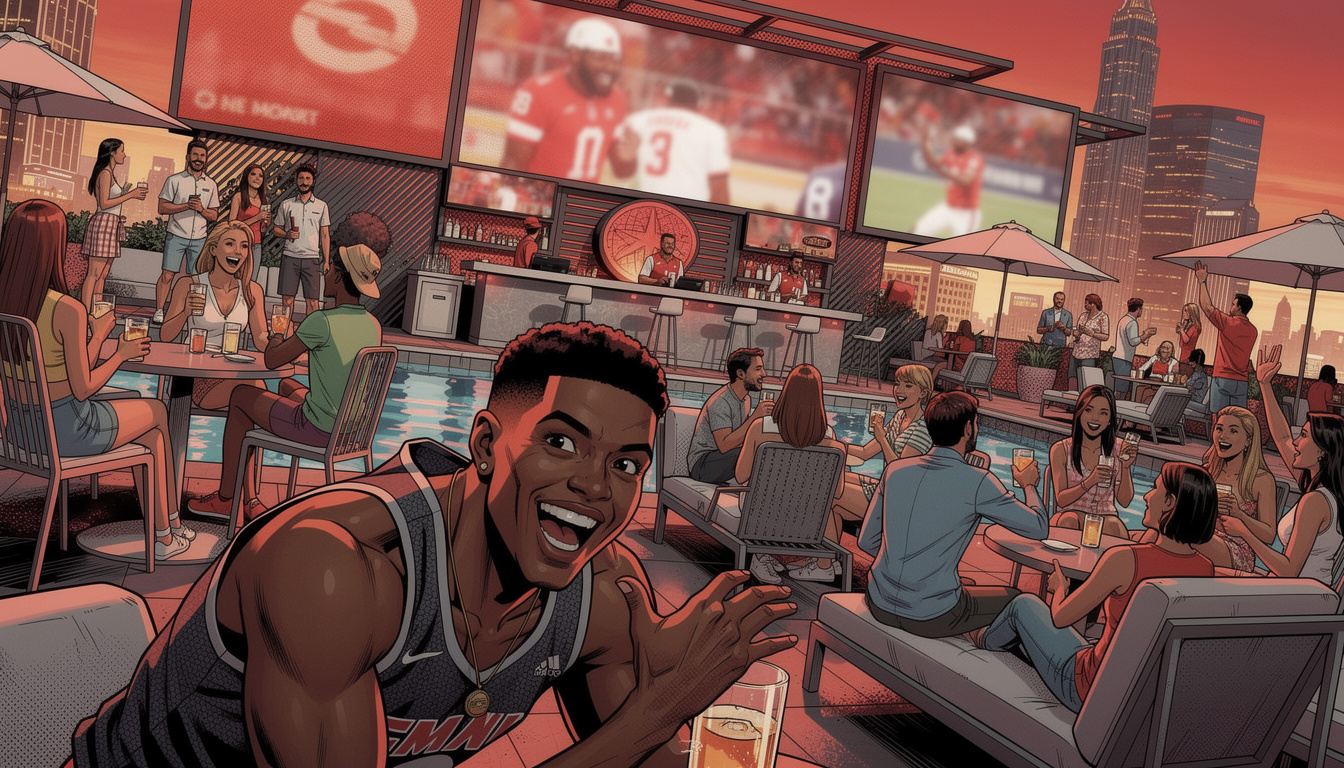 New Pool Club on the Strip Channels Open-Air Sports Bar Vibes
