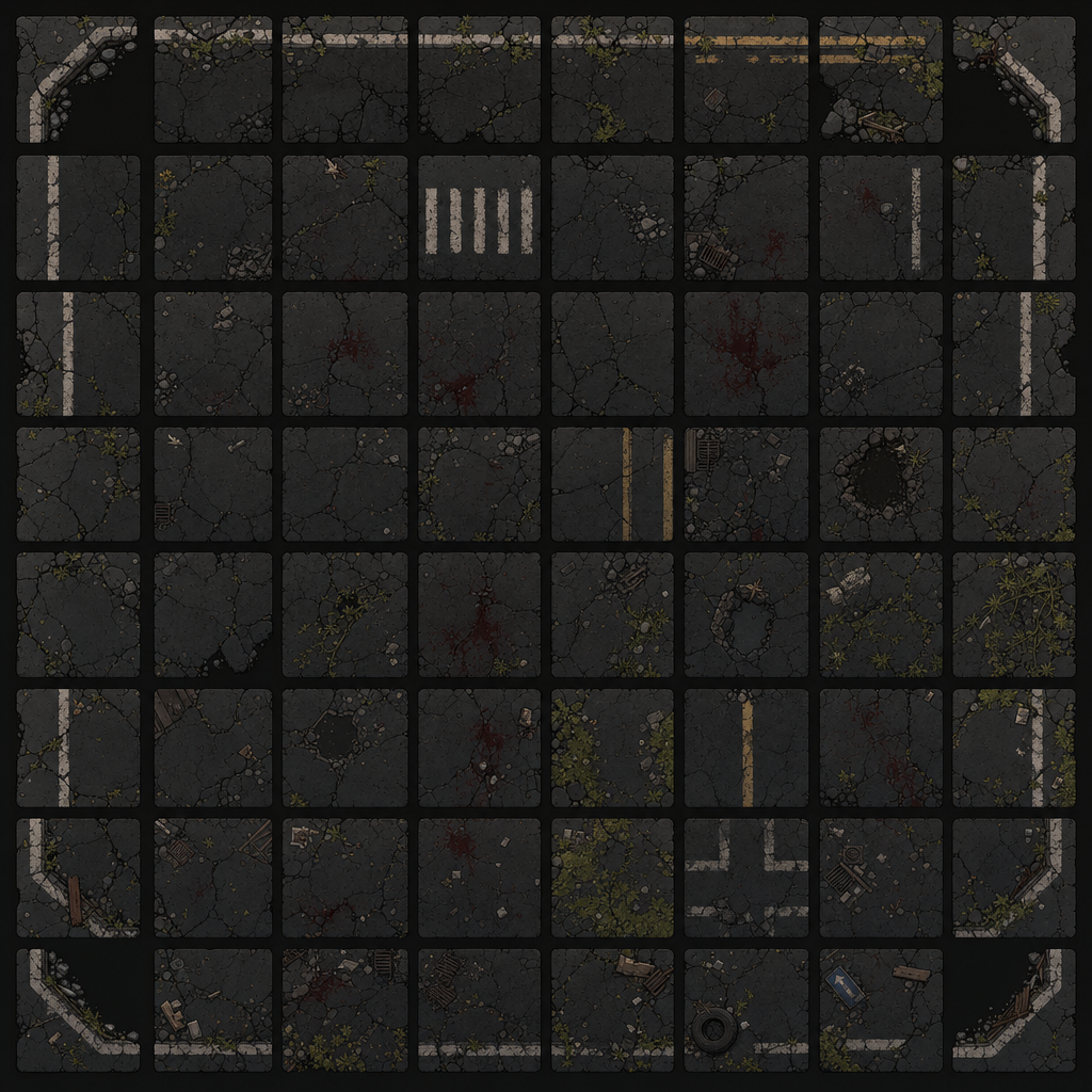 top-down 2D RPG tileset, no space