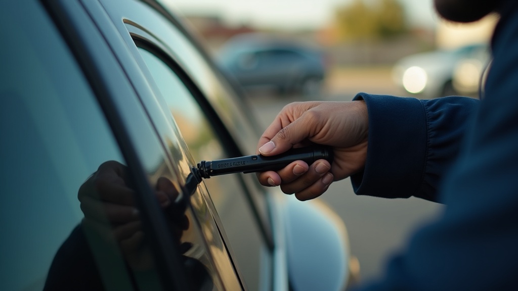 Mobile locksmith unlocking a car door in Sandton