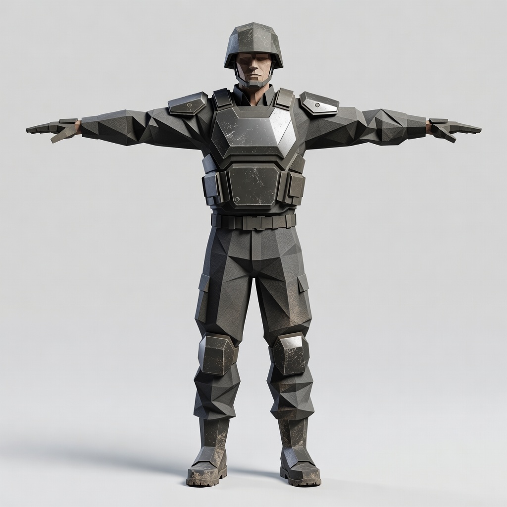Polygonal Armored Soldier