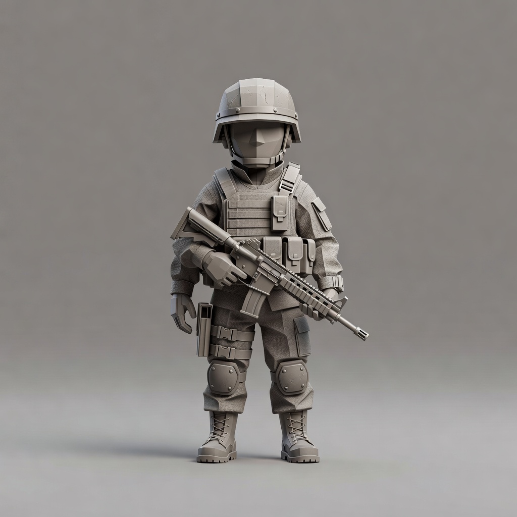 LOW POLY SOLDİER TİNY (3)