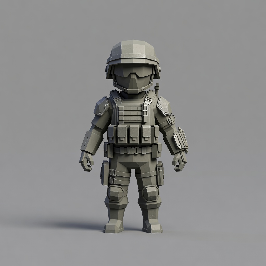 LOW POLY SOLDİER TİNY (4)