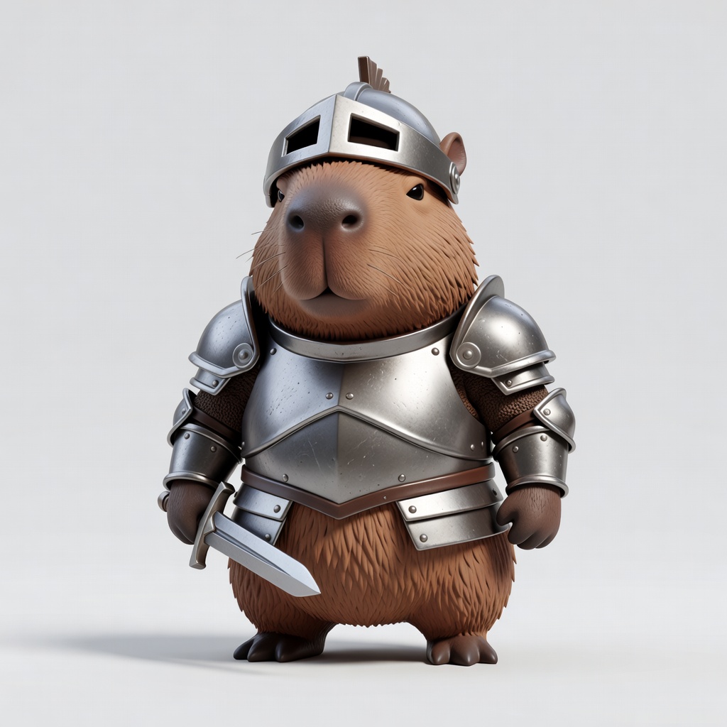 una capibara en 3D que tenga (3)