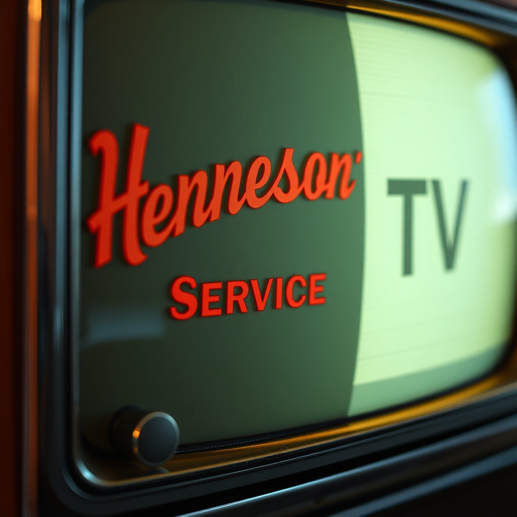Interior of a 1953 small-town television repair shop with workbench, chassis pulled from a wooden console, soldering iron warming, schematic clipped to a pegboard, late-afternoon amber light.