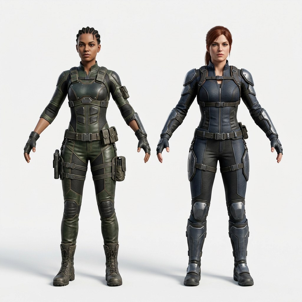 Armored Female Soldiers