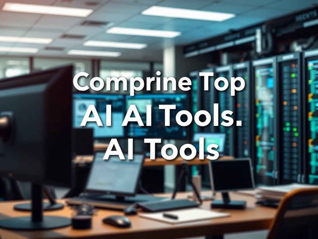 Illustration comparing top AI tools' features, pricing, and use cases for AI enthusiasts and developers