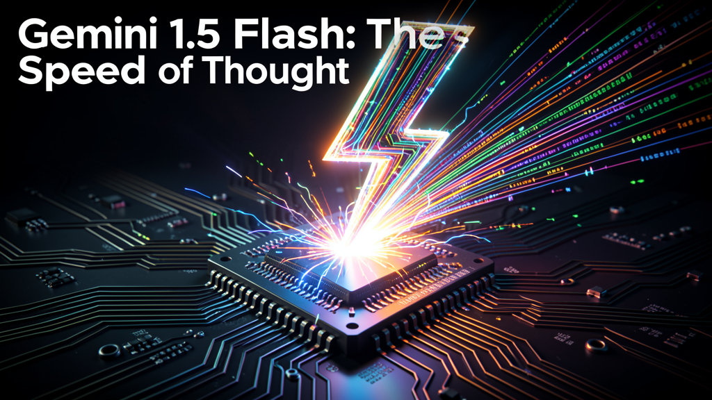 Arte conceptual de Gemini 1.5 Flash: La Velocidad del Pensamiento