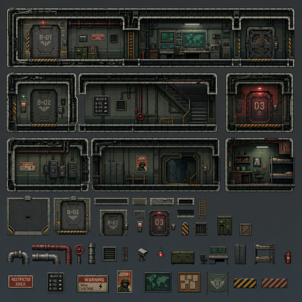 2D 16-bit pixel art side-scroller underground (3)