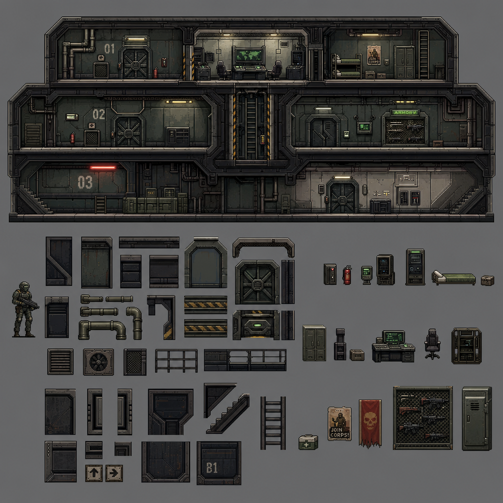 2D 16-bit pixel art side-scroller underground (4)