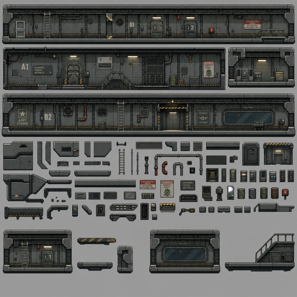2D 16-bit pixel art side-scroller underground (2)