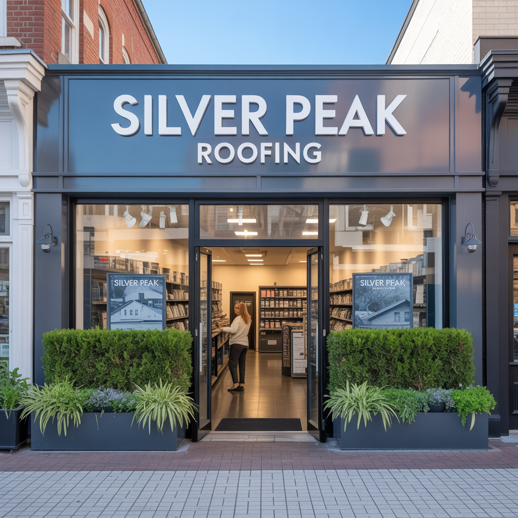 Silver Peak Roofing storefront in San Jose, CA