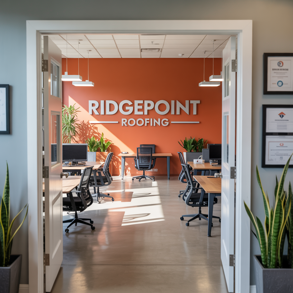 RidgePoint Roofing office interior