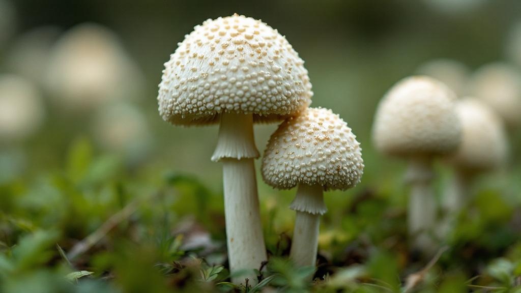 Coprinus comatus seta barbuda en campo