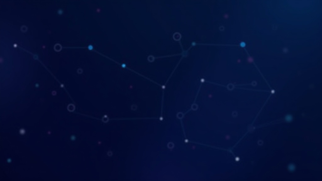 Minimalist dark navy editorial illustration of branching decision paths as geometric lines and nodes, cyan and violet gr