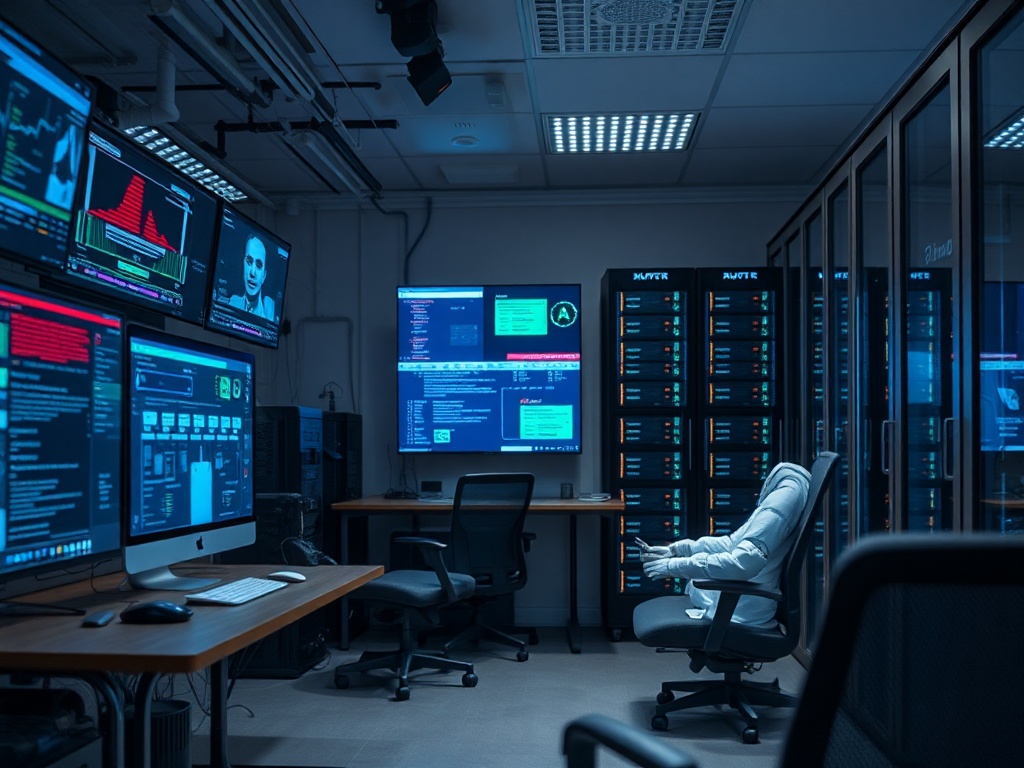 Illustration of a home server setup for private cloud self-hosting enthusiasts.