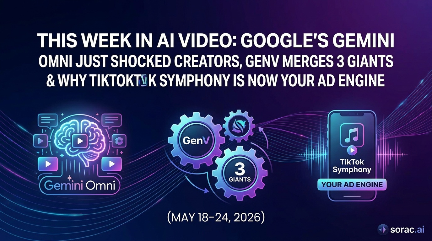This Week in AI Video: Google's Gemini Omni Just Shocked Creators, GenV Merges 3 Giants & Why TikTok Symphony Is Now Your Ad Engine (May 18–24, 2026)