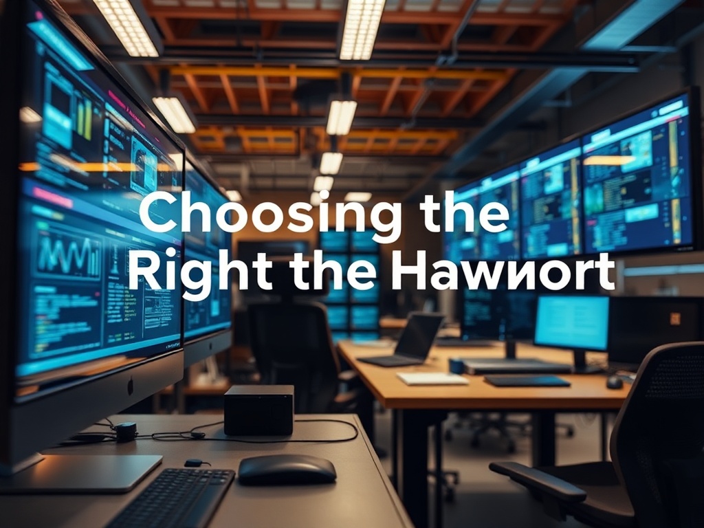 Illustration of selecting hardware components for self-hosted server setup and optimization