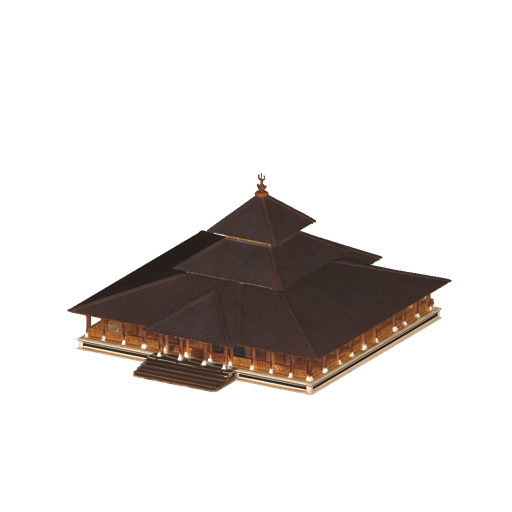 wooden temple — free 3D model