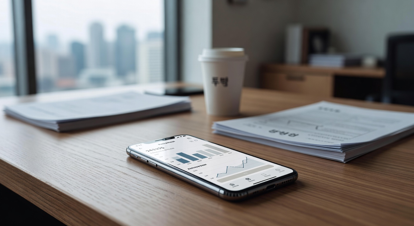 smartphone screen showing retirement calculator app on a desk