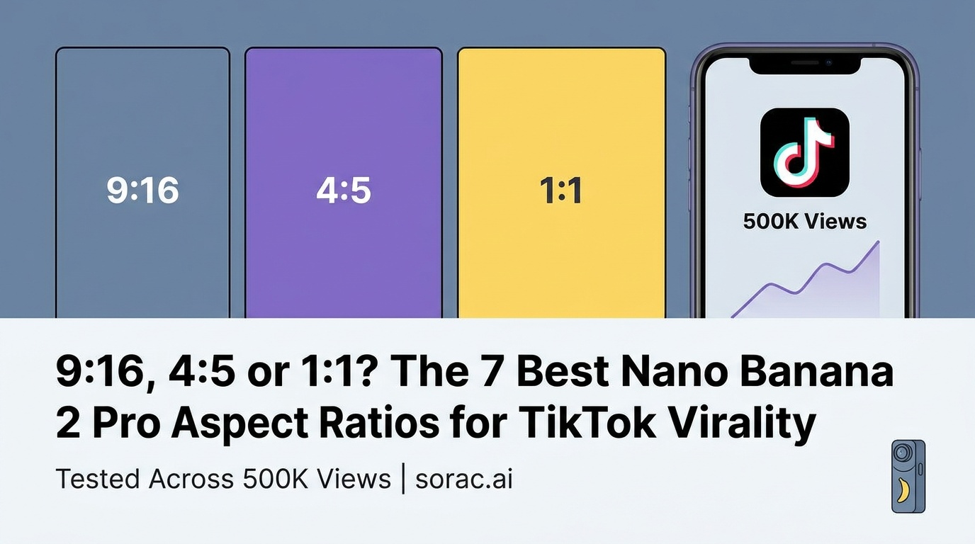 9:16, 4:5 or 1:1? The 7 Best Nano Banana 2 Pro Aspect Ratios for TikTok Virality (Tested Across 500K Views)