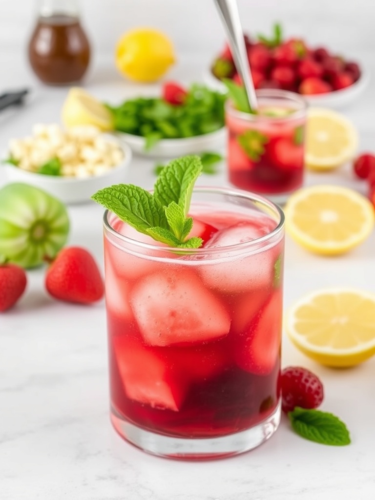 recette mojito fruits rouges preparation