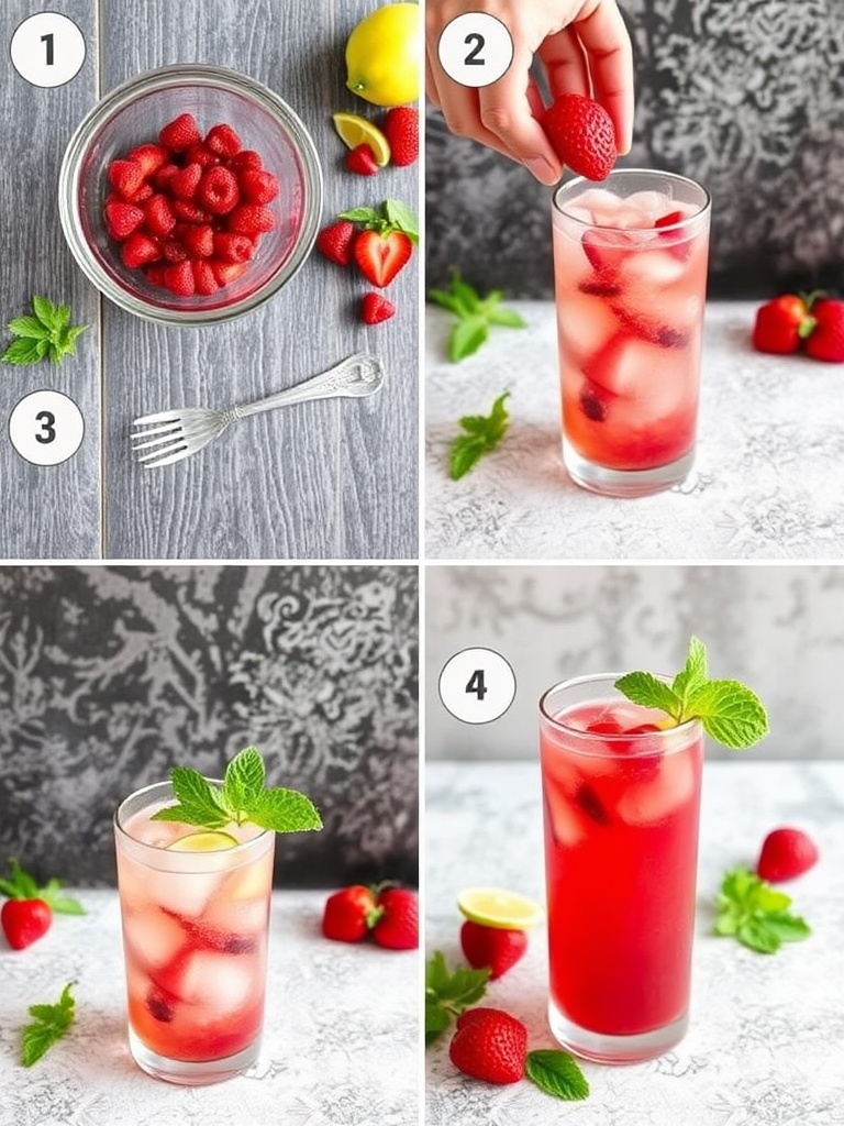 recette mojito fruits rouges preparation