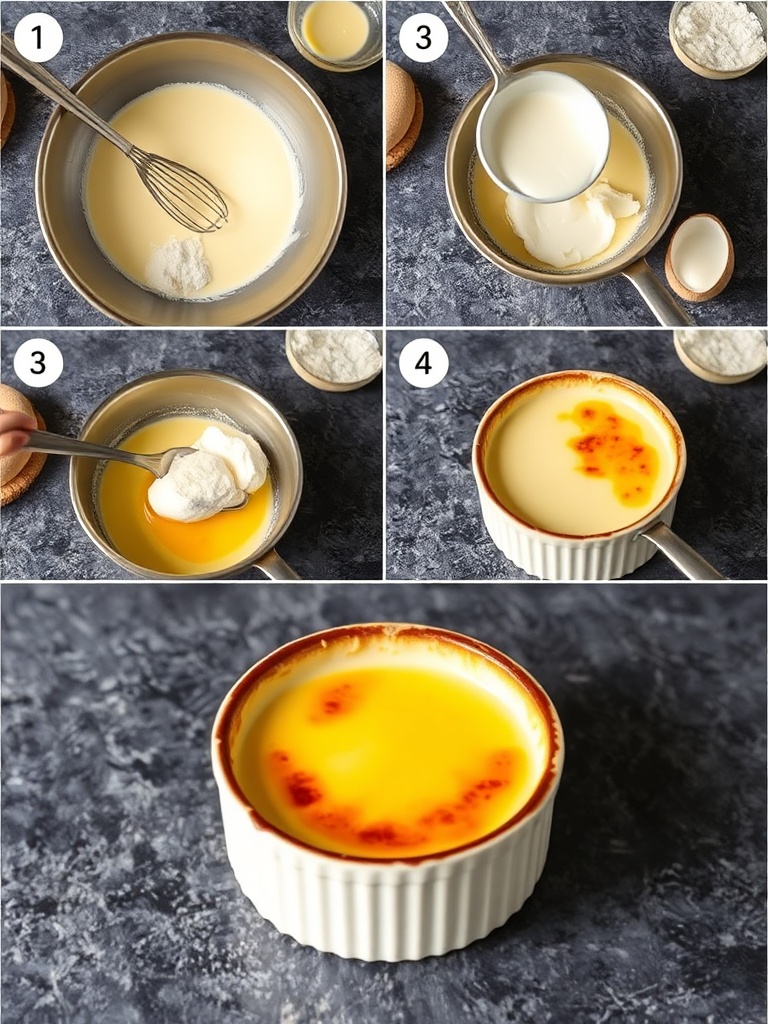 recette crème brûlée vanille preparation