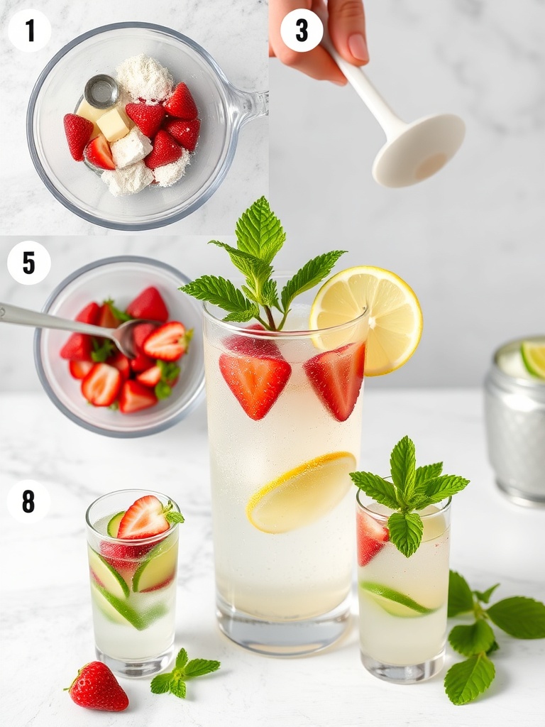 recette mojito fraise preparation