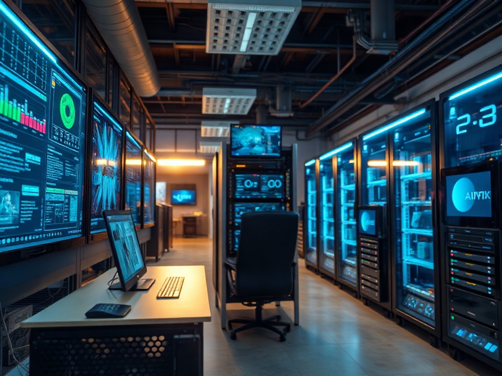 Illustration of a home server setup with Docker containers for self-hosting solutions