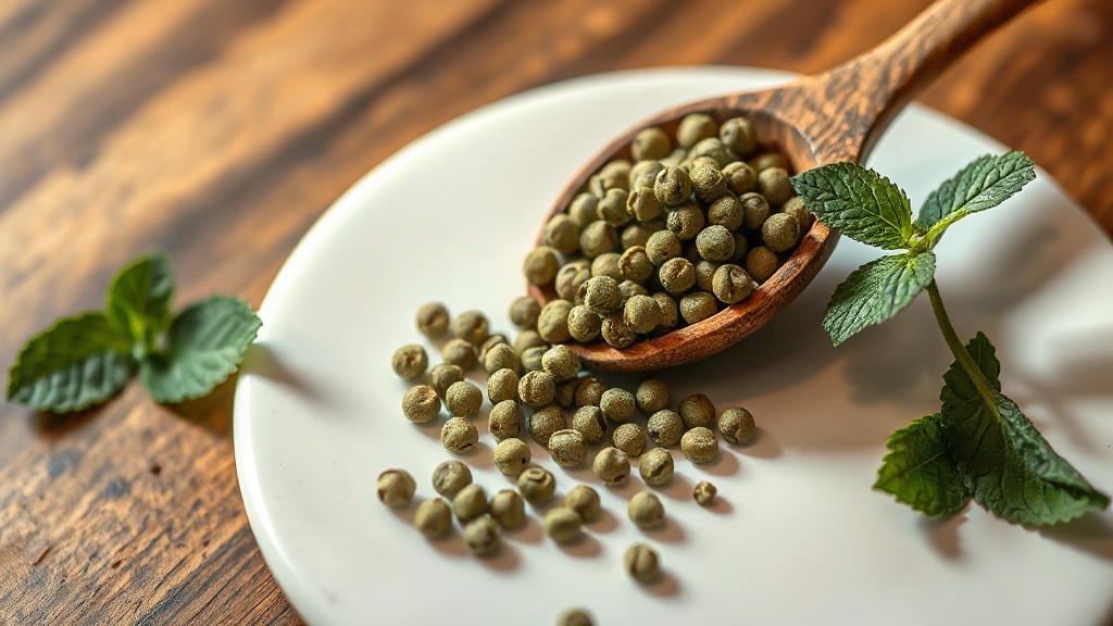 Feuilles de thé vert gunpowder en billes et menthe fraîche nana pour la recette du thé marocain