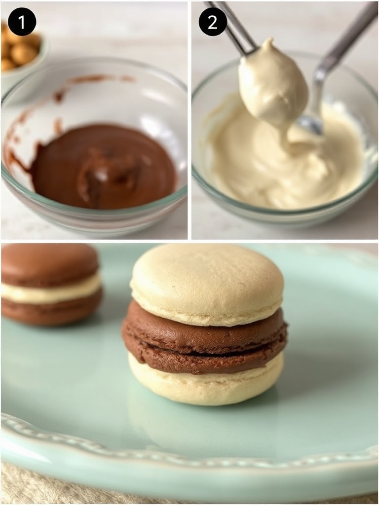 recette macarons chocolat preparation