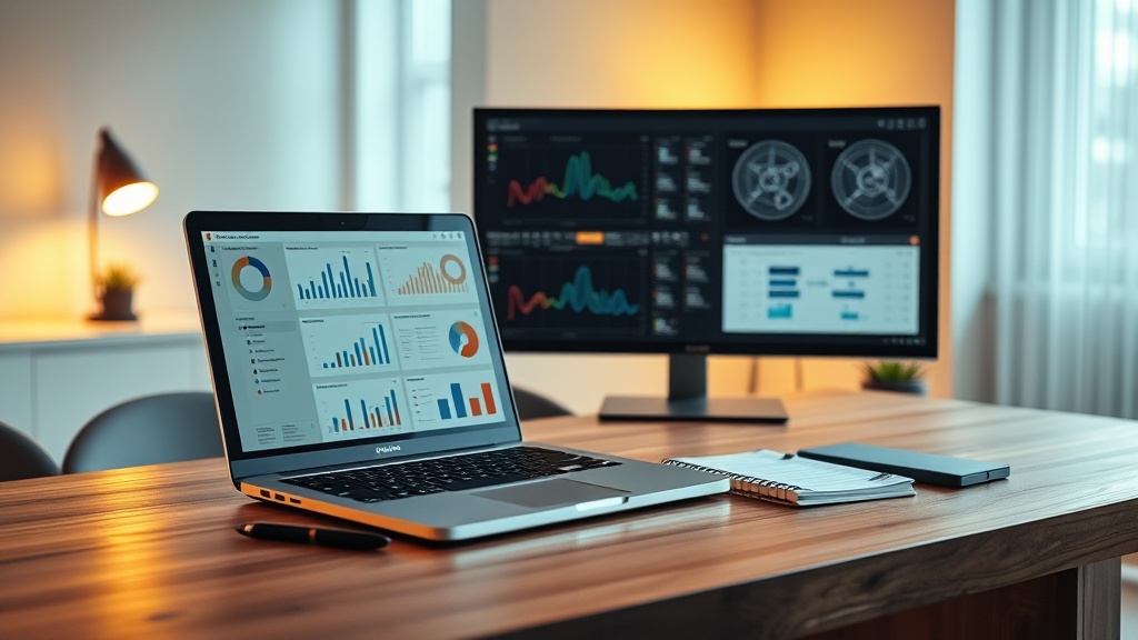 Startup team analyzing AI strategy development for 2026 in a modern office setting