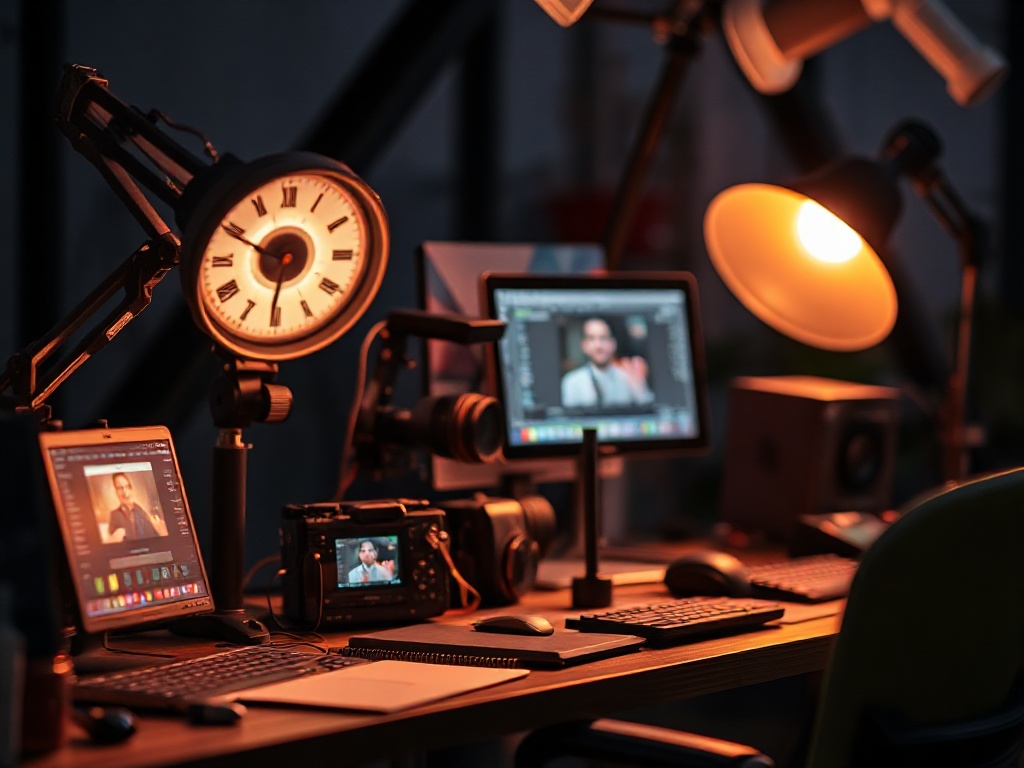 Illustration of AI-powered video editing tools transforming consulting industry workflows