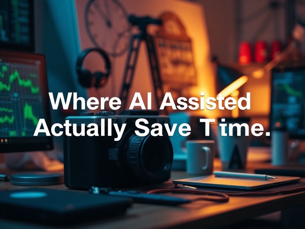 Illustration of AI tools streamlining software development processes and saving developer time.