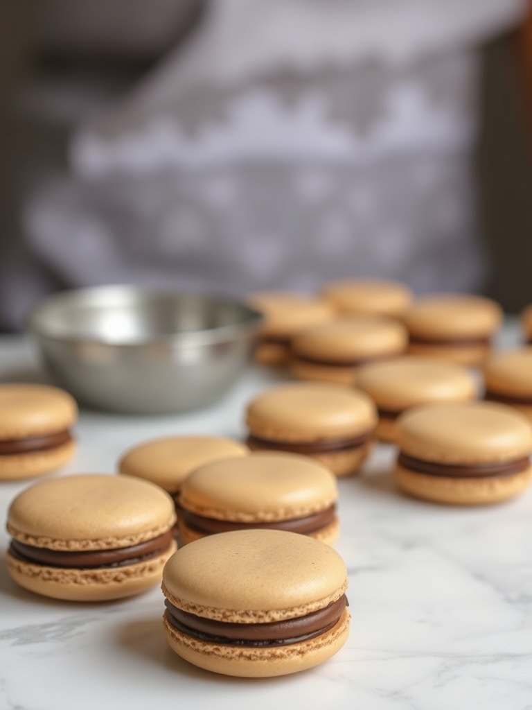 recette macarons chocolat preparation