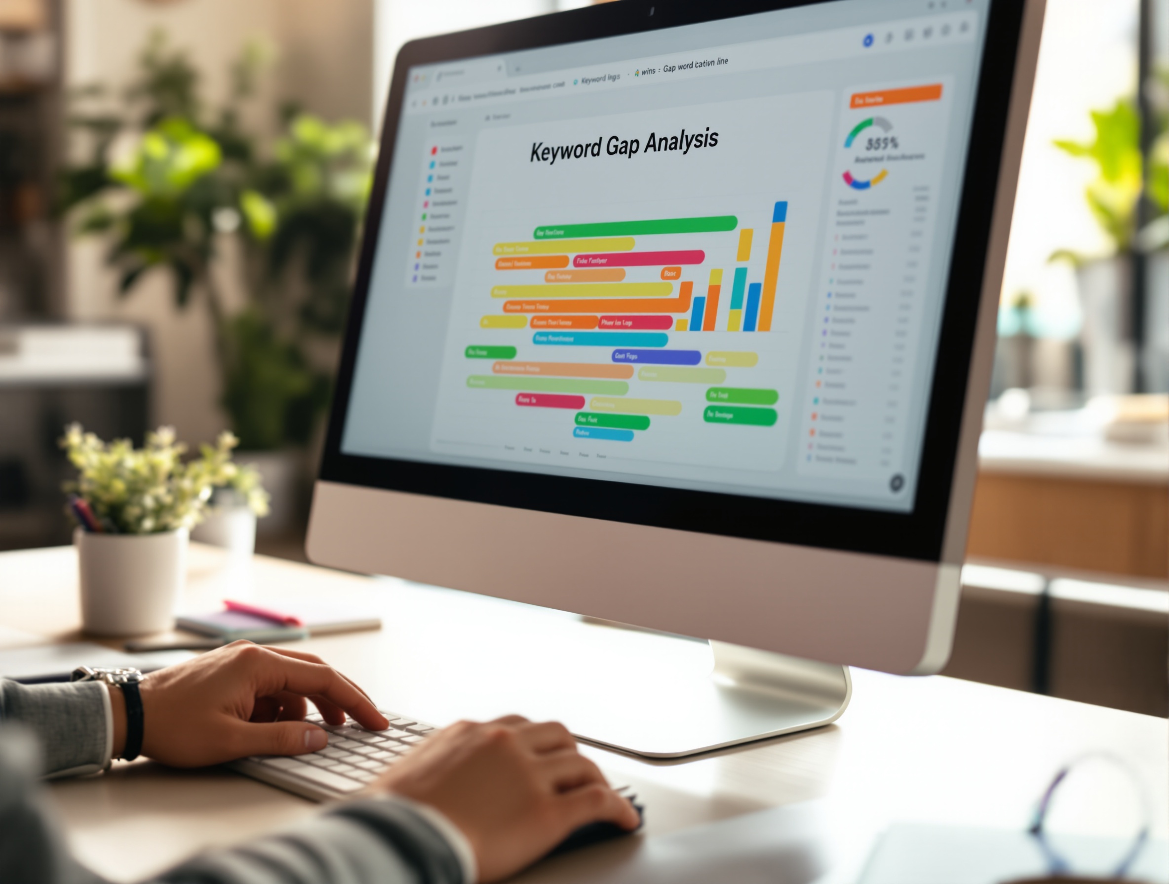 Keyword gap analysis chart for small business SEO