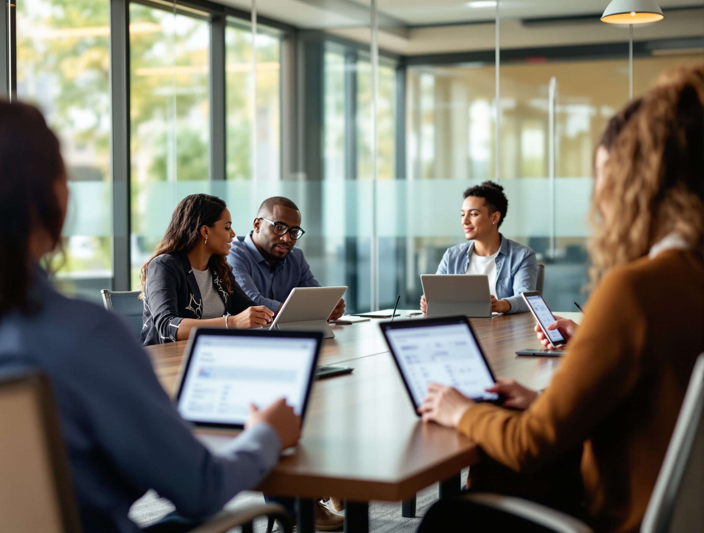 Interview panel using structured scorecards and bias reduction tools
