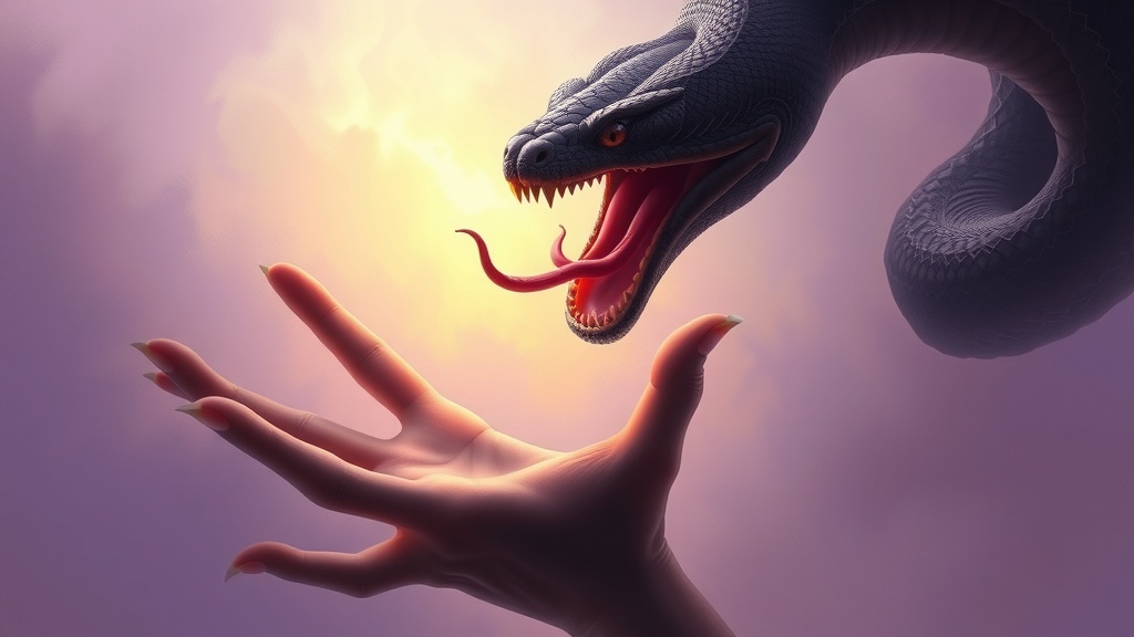 Sonhar com Cobra Mordendo Mão: Aviso e Transformação