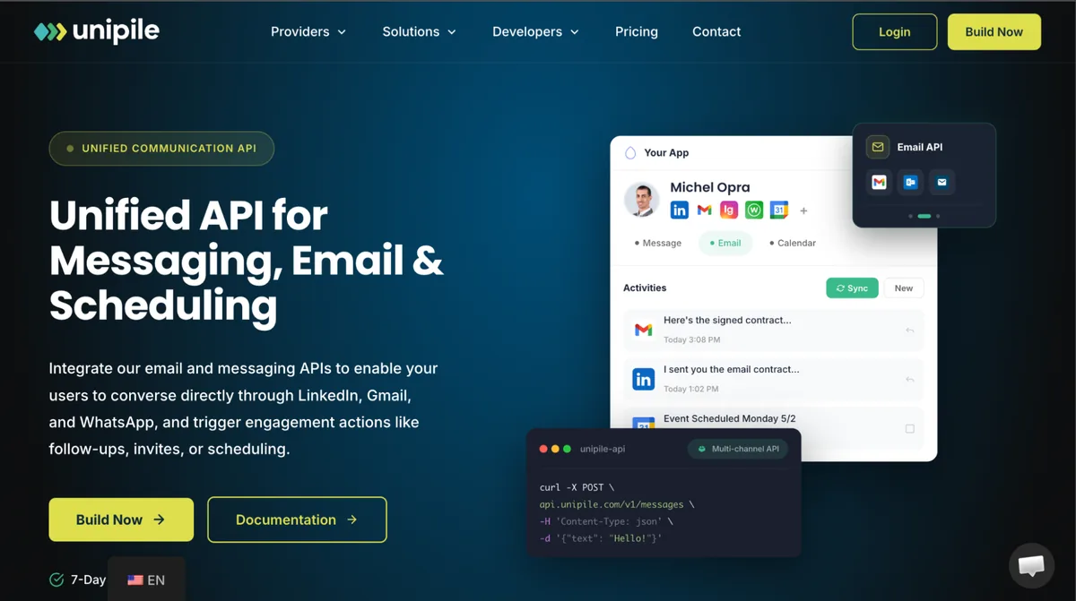 Unipile social media api
