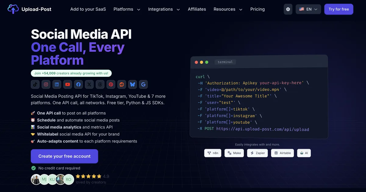 Upload-Post social media api