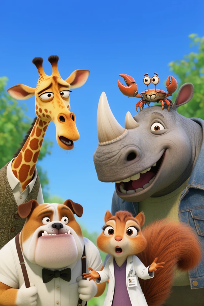 Krea 2 Medium — 3D animated animal characters