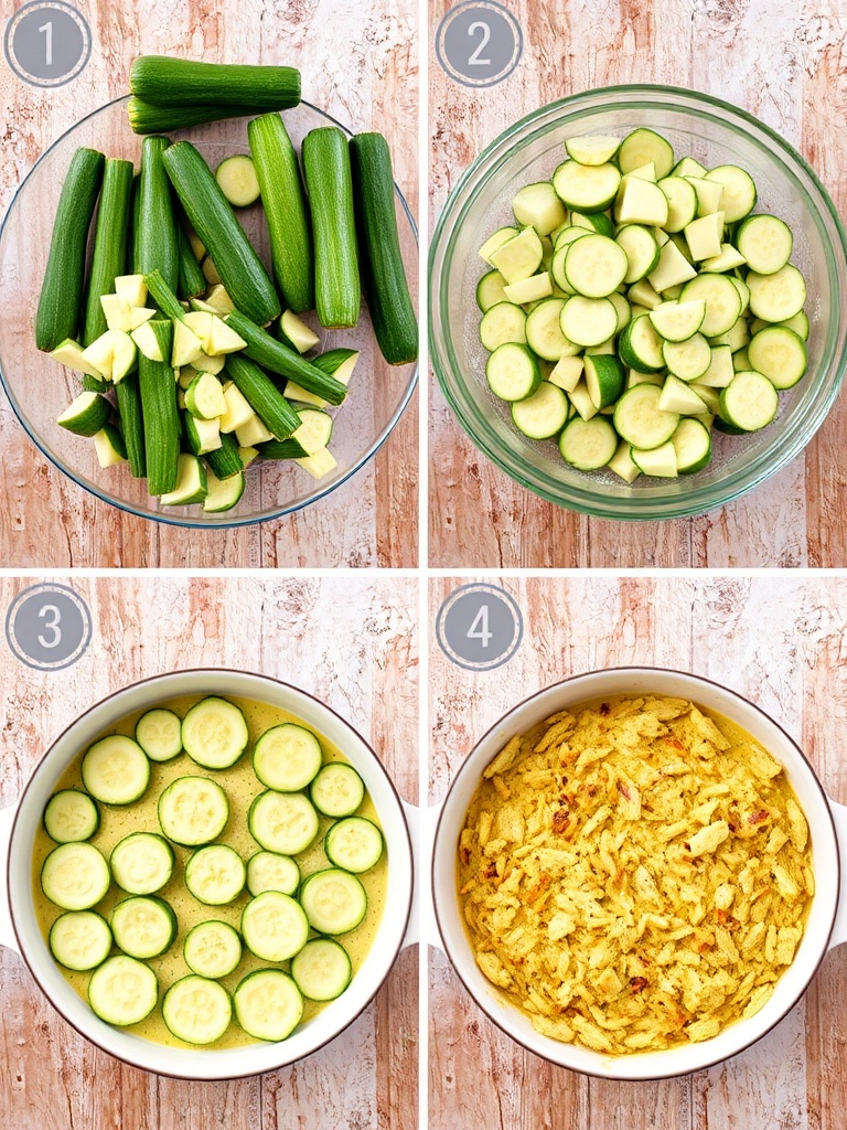 gratin de courgettes preparation