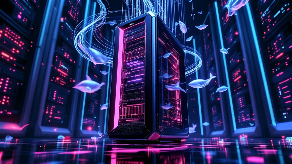 Docker container running on NAS server for self-hosted storage setup
