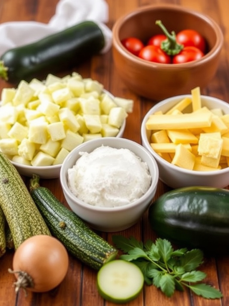 gratin de courgette ingredients
